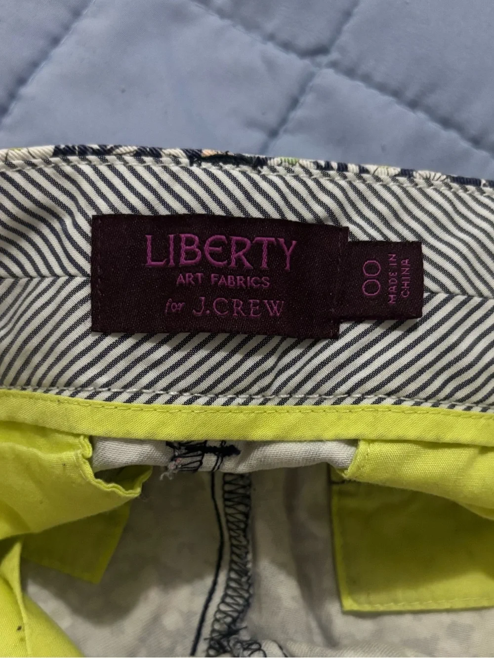 J. Crew Navy Floral Print Flat-Front Shorts